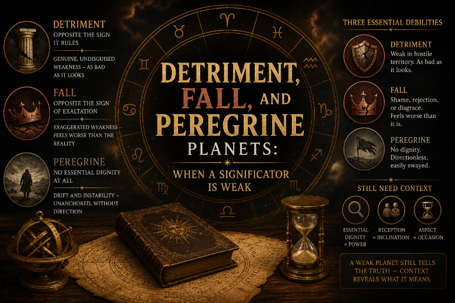 Detriment, Fall, and Peregrine Planets: When a Significator Is Weak