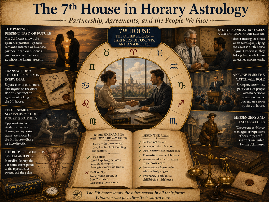 The Seventh House in Horary Astrology: Marriage, Partners & Open Enemies