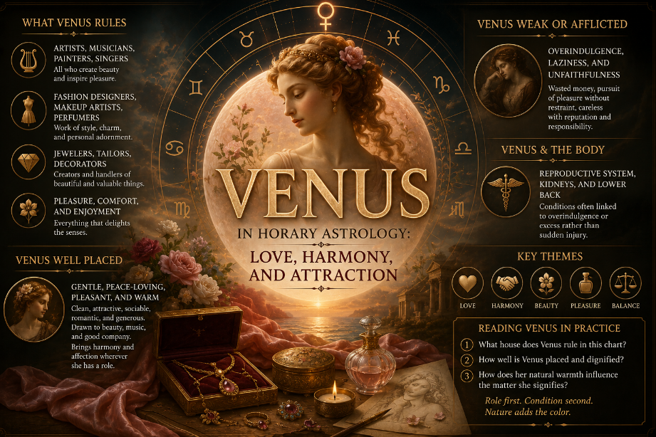 Venus in Horary: Love, Harmony, and Attraction